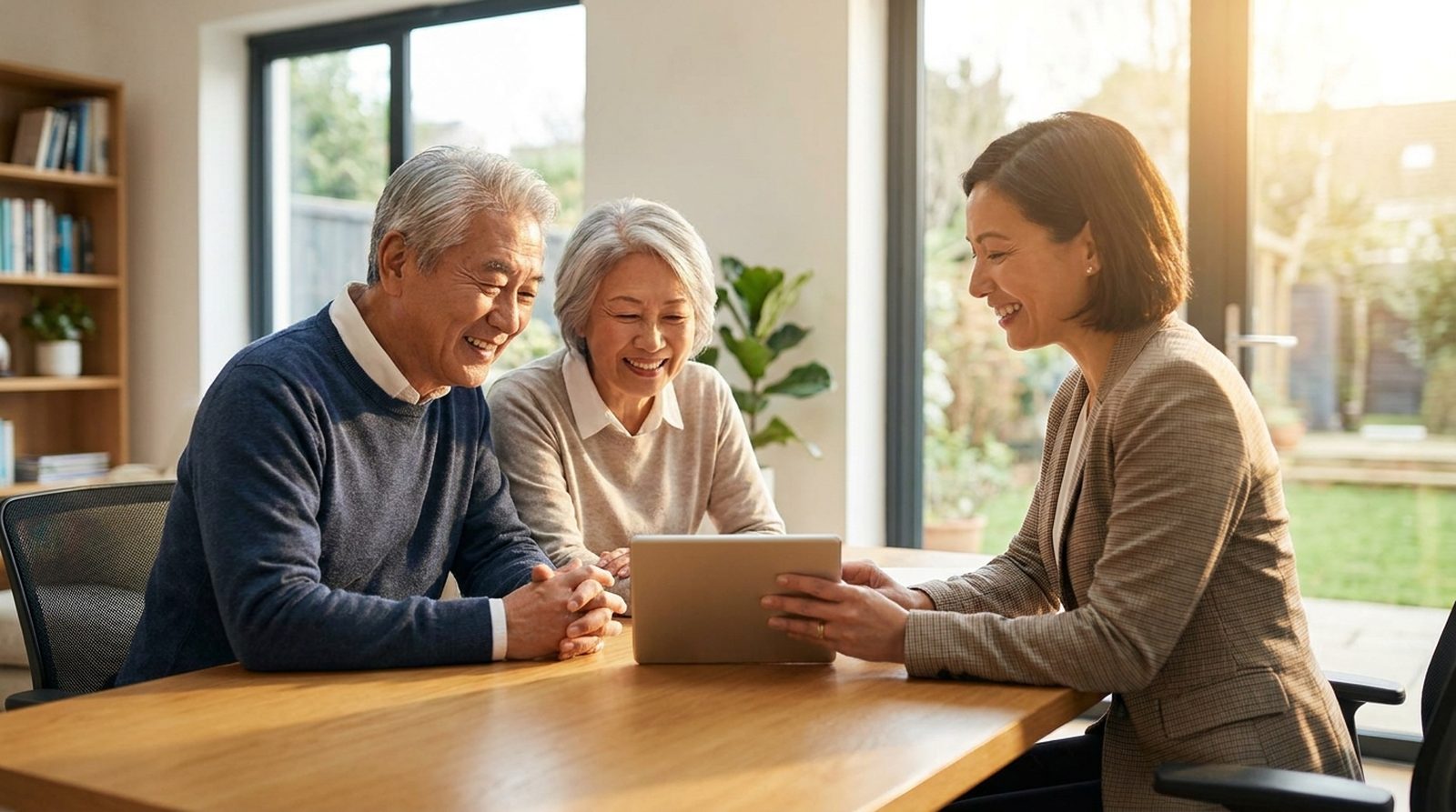 A couple planning their retirement with a financial advisor